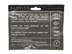 Badfish Baddle Tails -Karls shop badfish baddletail packaging back